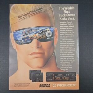 1987 Pioneer Truck‎ Riders Stereo Speakers Vintage Print Ad Audio Cassette Deck